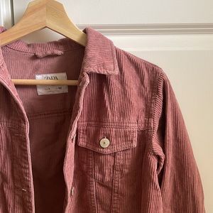 Zara girls pink shacket jacket size 7